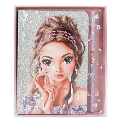 TOPModel Notizbuch & Bleistift GLITTER QUEEN | Boutique Ballooons