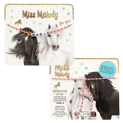 Miss Melody Armband Textil mit Statem | Boutique Ballooons