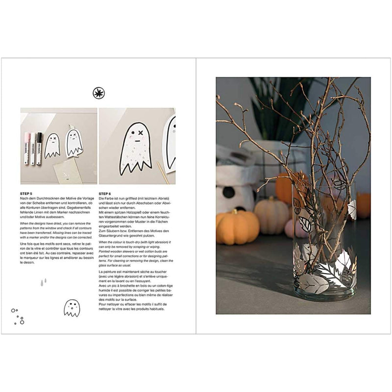 Rico Design Vorlagenmappe Halloween Fenster- und Glasmalerei mit Kreidestiften