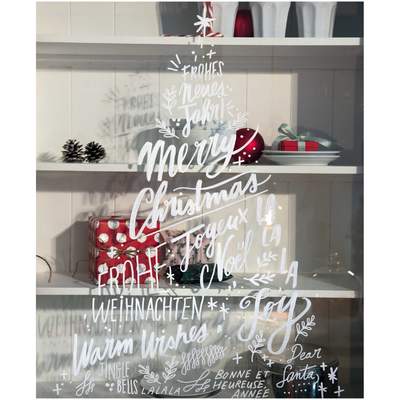 Rico Design Vorlagenmappe Classical Christmas Fenster- und Glasmalerei mit Kreidestiften