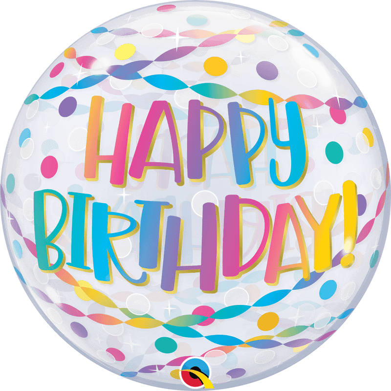 Single Bubble Birthday Confetti & Streamers XXL