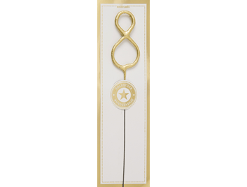 8 gold Goldstück weiß Wondercandle® classic | Boutique Ballooons