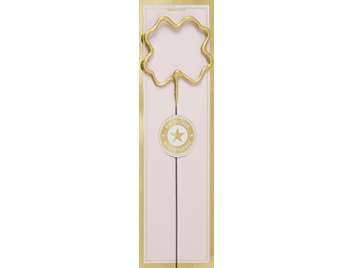 Kleeblatt gold Goldstück rosa Wondercandle® classic | Boutique Ballooons