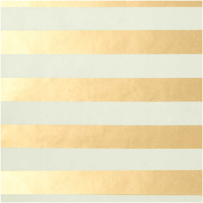 Seidenpapier Streifen, Creme/Gold, FSC MIX