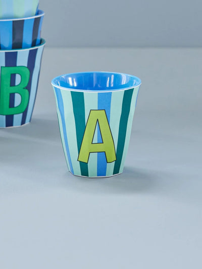 Mittelgroße Becher - Blau - A - Stripes | Boutique Ballooons