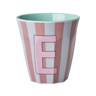 Mittelgroße Becher - Pink - E - Stripes