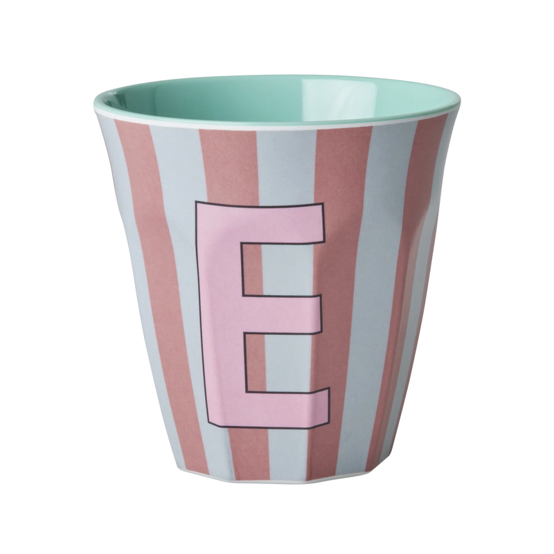 Mittelgroße Becher - Pink - E - Stripes