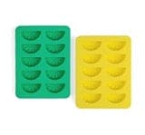 The Dotty Citrus Wedge Ice Trays - Set of 2 - Yellow + Green