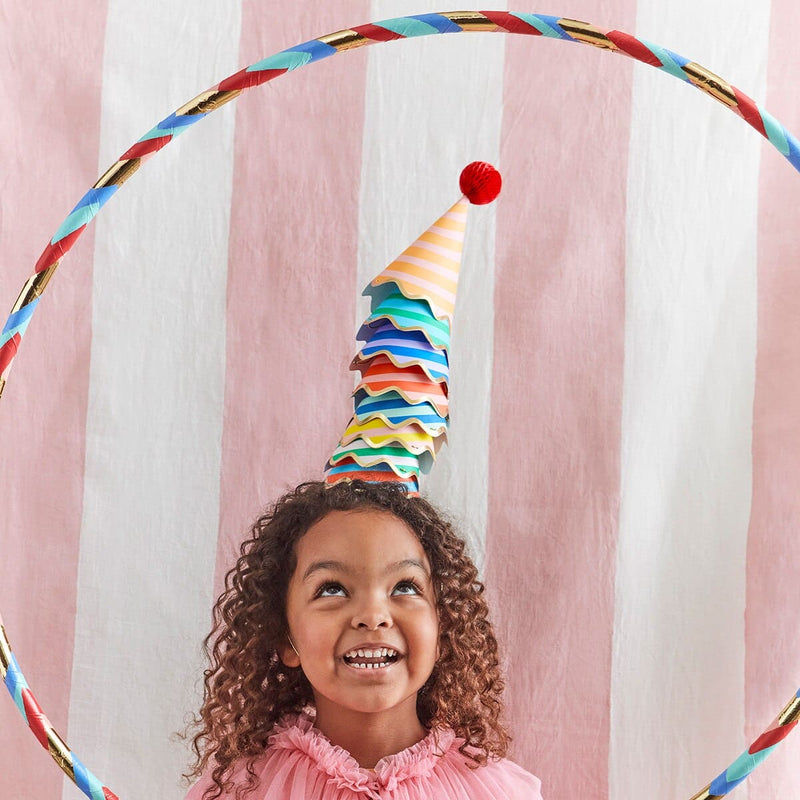 Stripe Party Hats (x 8)