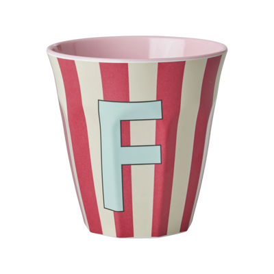 Mittelgroße Becher - Pink - F - Stripes