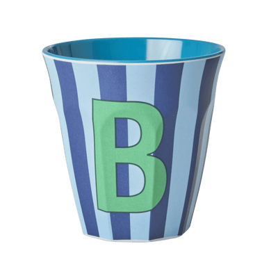 Mittelgroße Becher - Blau - B - Stripes | Boutique Ballooons