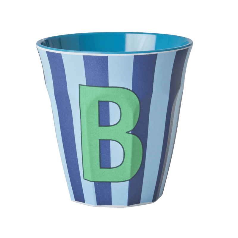 Mittelgroße Becher - Blau - B - Stripes | Boutique Ballooons