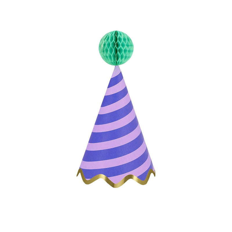 Stripe Party Hats (x 8)