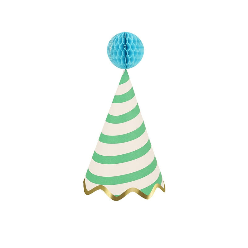 Stripe Party Hats (x 8)