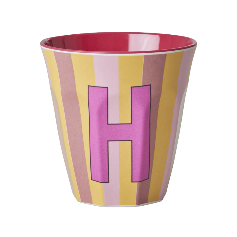 Mittelgroße Becher - Mehrfarbig - H - Stripes | Boutique Ballooons