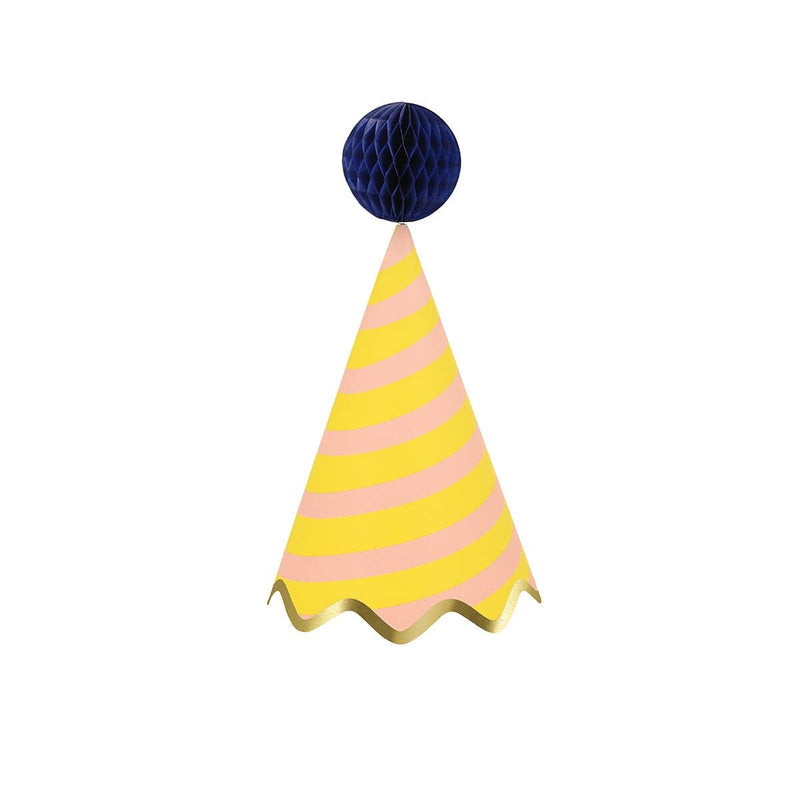 Stripe Party Hats (x 8)