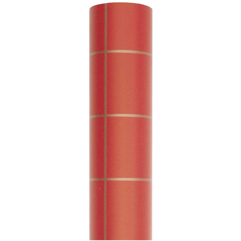 Paper Poetry Geschenkpapier Raster rot-gold 70cm 2m 80g/m² | Boutique Ballooons