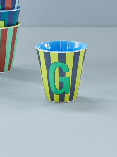 Mittelgroße Becher - Grün - G - Stripes | Boutique Ballooons