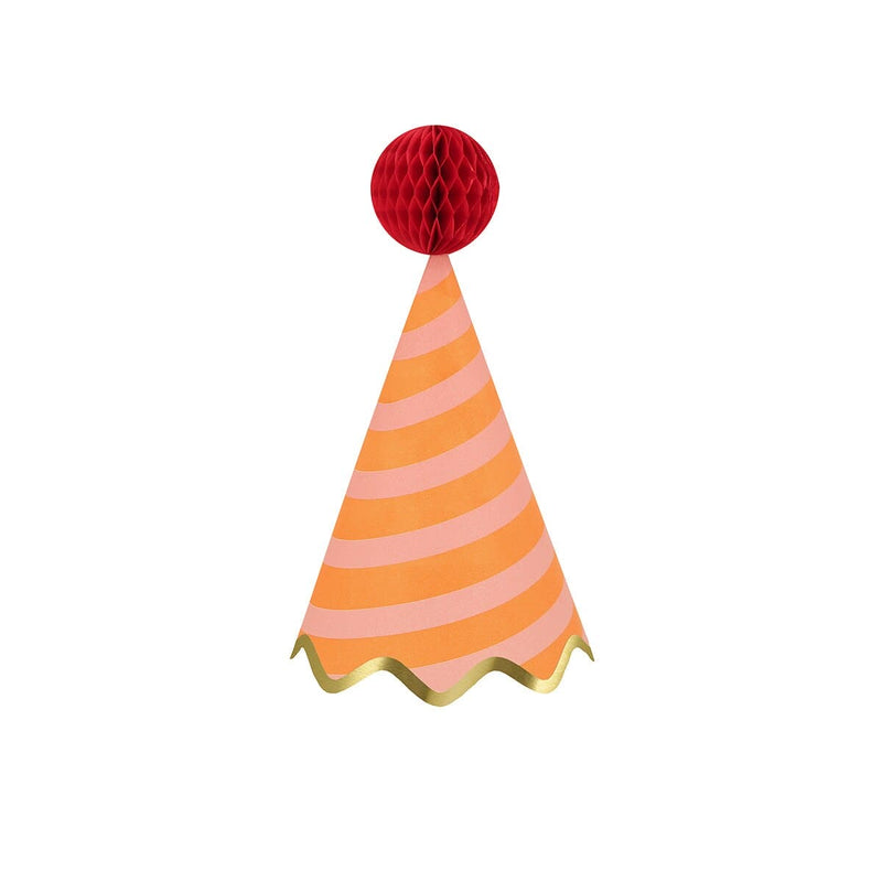 Stripe Party Hats (x 8)