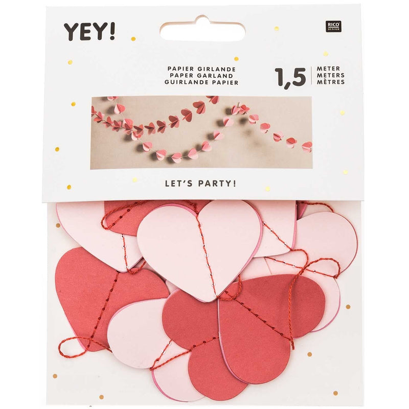 PAPIER GIRLANDE, HERZEN, FSC MIX | Boutique Ballooons