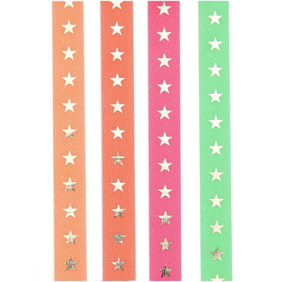 PAPER POETRY TAPE SET STERNE NEON 4TEILIG