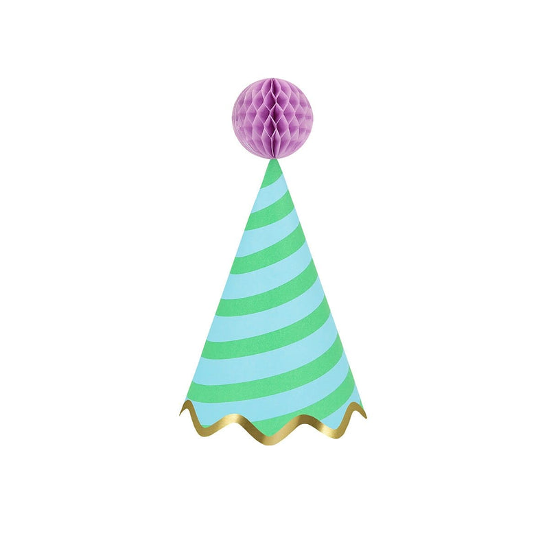 Stripe Party Hats (x 8)