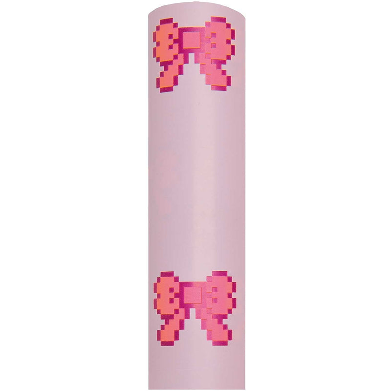 Geschenkpapier Pixel Schleifen, Rosa, FSC MIX