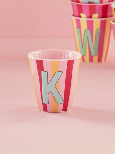 Mittelgroße Becher - Pink - K - Stripes