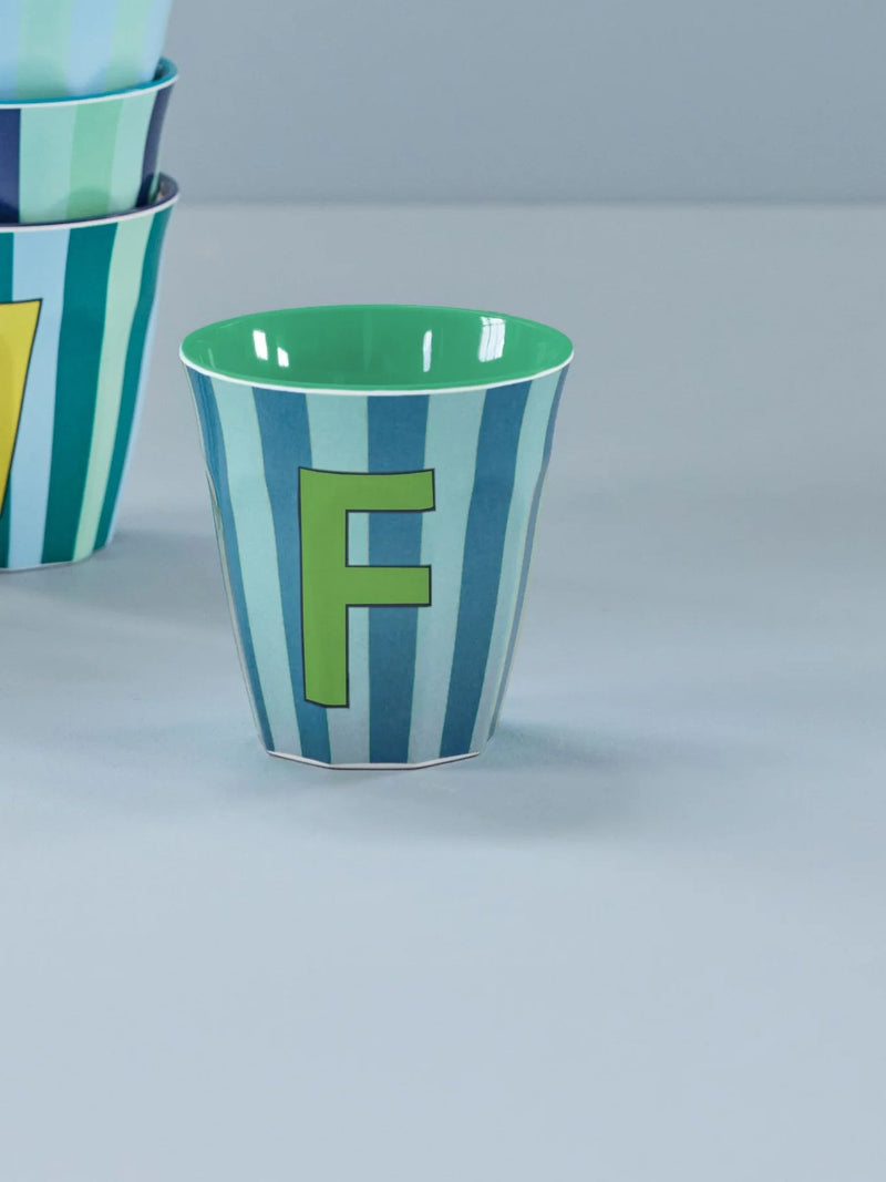 Mittelgroße Becher - Blau - F - Stripes | Boutique Ballooons