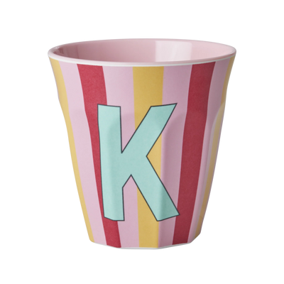 Mittelgroße Becher - Pink - K - Stripes