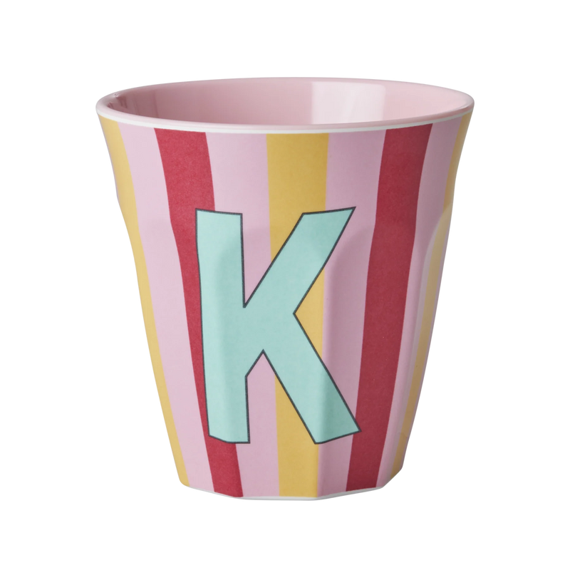 Mittelgroße Becher - Pink - K - Stripes