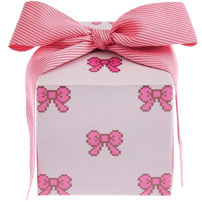 Geschenkpapier Pixel Schleifen, Rosa, FSC MIX