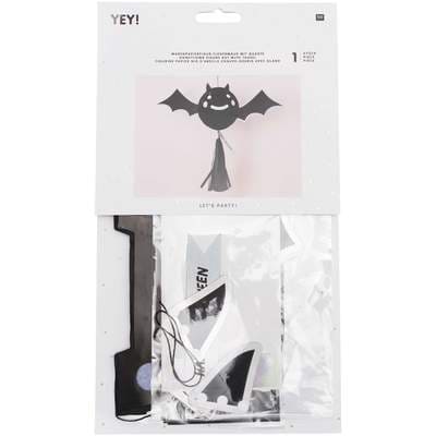 YEY! Let's Party Wabenpapierfigur mit Quaste Fledermaus 66,5x51cm