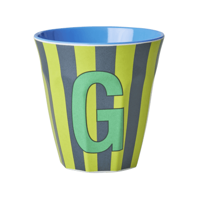 Mittelgroße Becher - Grün - G - Stripes | Boutique Ballooons