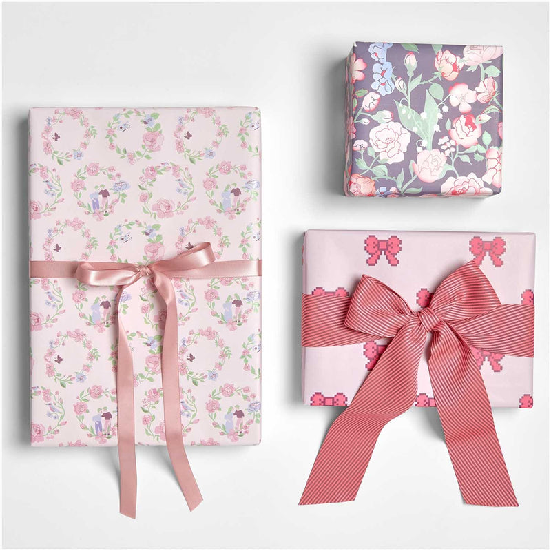 Geschenkpapier Rosen, Ranken, FSC MIX