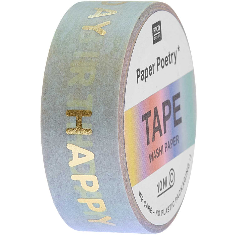 Tape Happy Birthday, rainbow FSC MIX