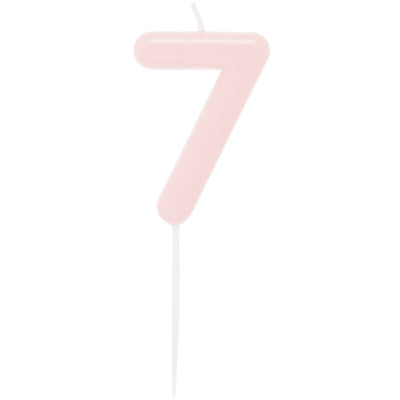 ZAHLENKERZE 7 ROSA 10,5CM | Boutique Ballooons