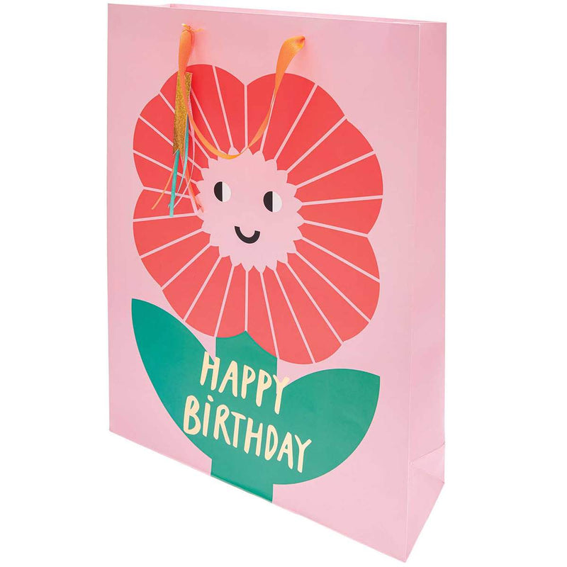 Paper Poetry Geschenktüte XL Blumen Happy Birthday 33x45x10cm | Boutique Ballooons