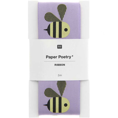 Paper Poetry Taftband Bienen 38mm 3m | Boutique Ballooons