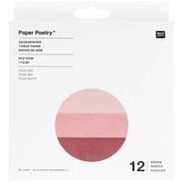 Paper Poetry Seidenpapier rosa sortiert 50x70cm 12 Bögen | Boutique Ballooons