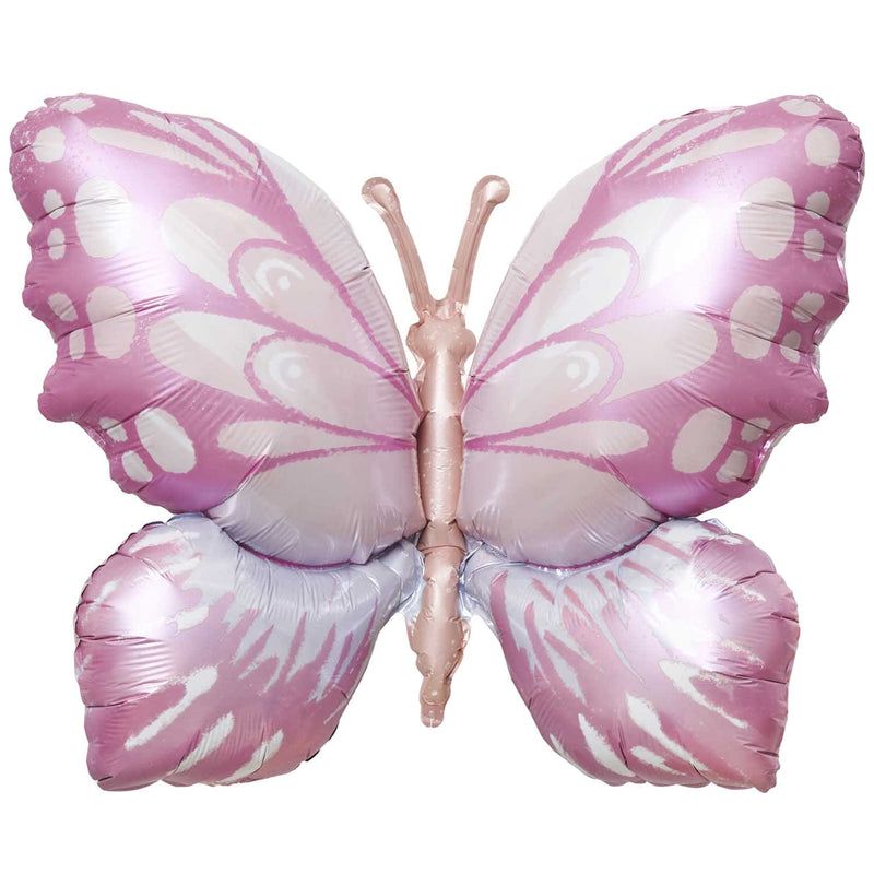 Folienballon Princess Butterfly, Pink/Orange