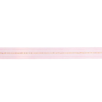 ORGANZABAND GROB PINK/GOLD 16MMX3M