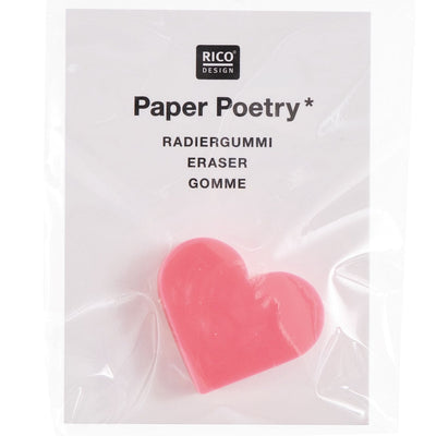 MINI-RADIERGUMMI HERZ NEONPINK 2,5X2,1X0,7CM