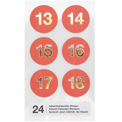 PAPER POETRY ADVENTSKALENDER STICKER ZAHLEN 1-242wy