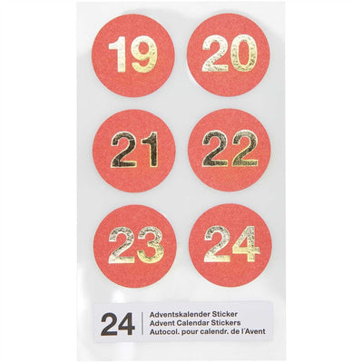 PAPER POETRY ADVENTSKALENDER STICKER ZAHLEN 1-242wy