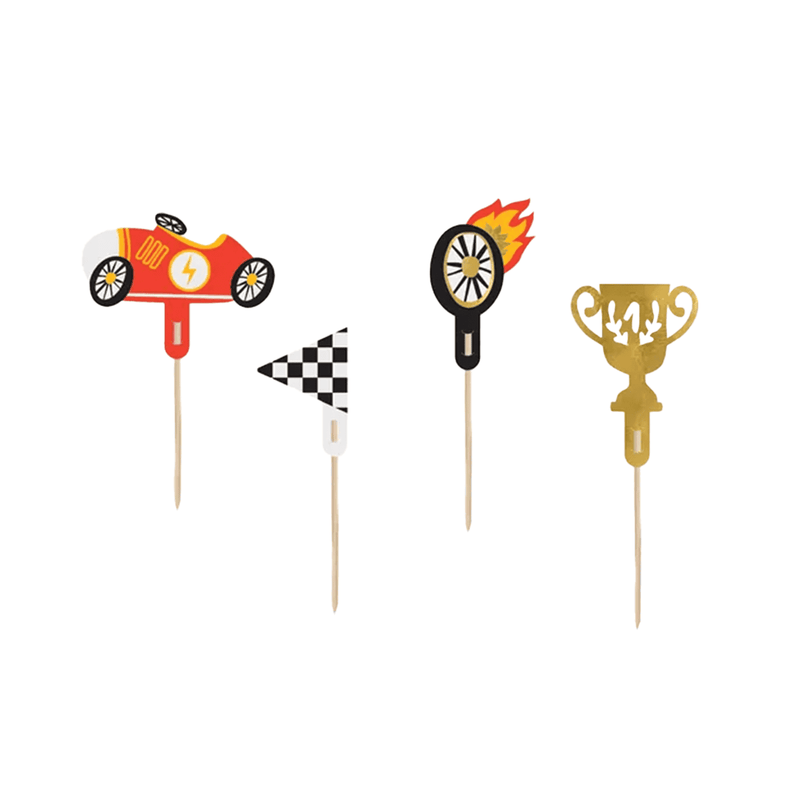 4 Cake Topper - Racing Cars