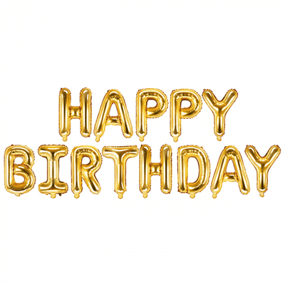 Happy Birthday Schriftzug - Gold | Boutique Ballooons