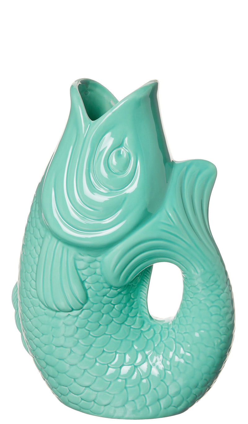 Monsieur Carafon, Fisch, Vase, S, mint cream, 1,2 Liter