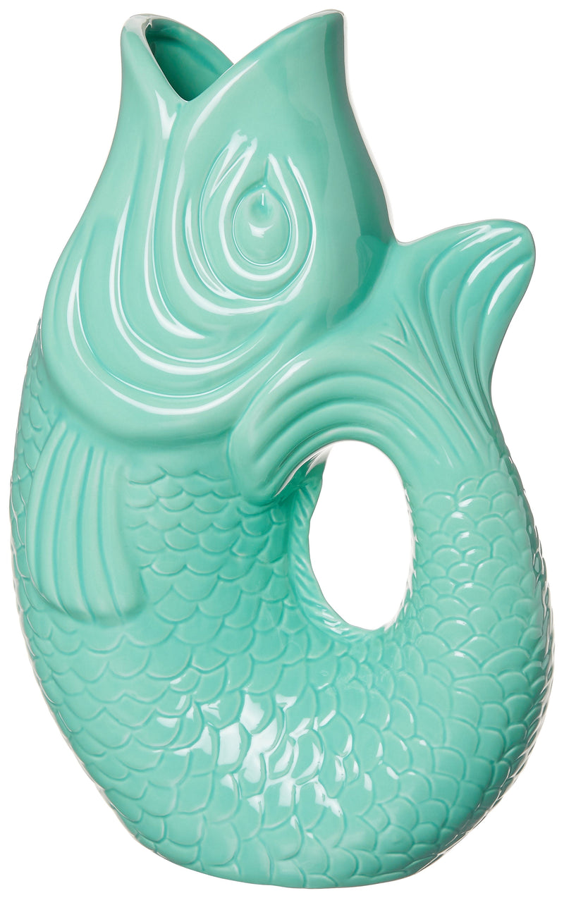 Monsieur Carafon, Fisch, Vase, L, mint cream, 2,7 Liter