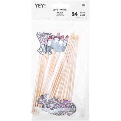 YEY! Let's Party Picker Mix Girls 15cm 24 Stück | Boutique Ballooons